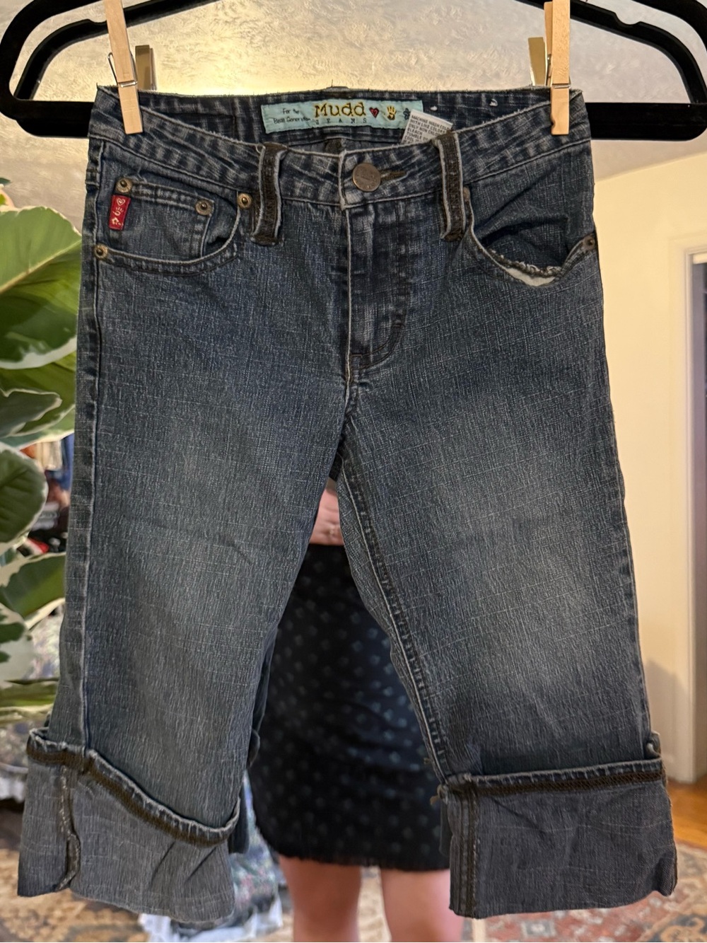 Mudd kids Y2K medium wash denim capris